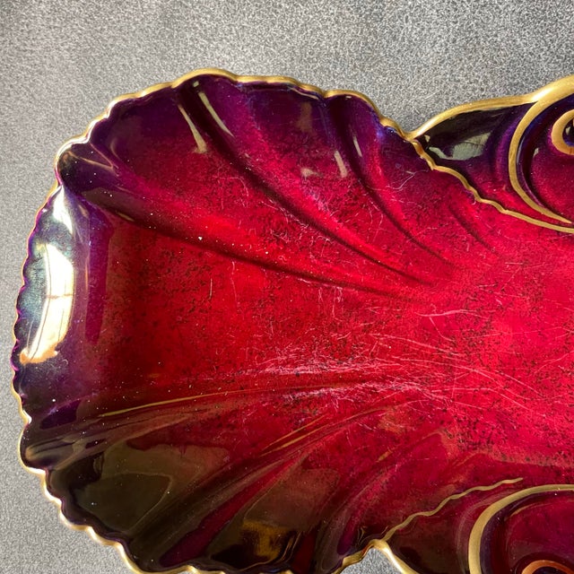 1950s Fancy Carlton Ware Rouge Royale Stork and Willow Tree Dish and ...