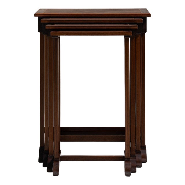 1960-1969 France Rich Walnut Brown Carved Walnut Console Table For Sale