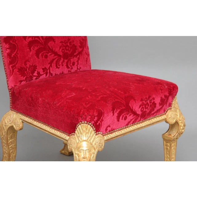 Set of Vintage George I Style Gilt Wood Chairs, 1920s For Sale - Image 13 of 15