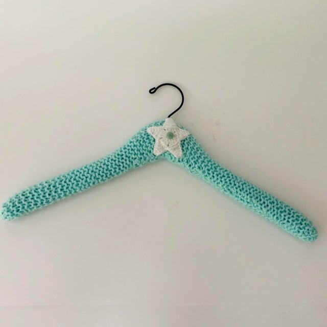 Handmade Knitted Clothes Hangers S/4 For Sale - Image 4 of 6