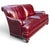 Vintage Hickory Chair English Style Oxblood Leather Loveseat With Brass Nailhead Trim For Sale - Image 9 of 14