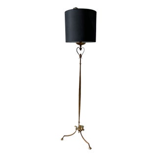 Vintage Floor Lamp in Wrought Iron and Gilt from Maison Ramsay, 1940 For Sale