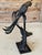 Bronze Large Sculptural Tropical Parrot Figure | Patinated Bronze-Tone Bird Sculpture For Sale - Image 8 of 12