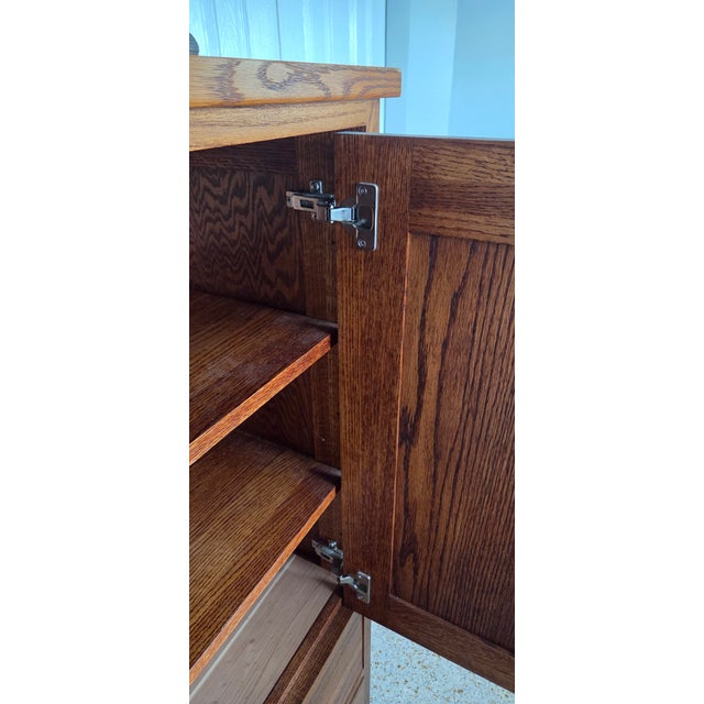 Mission Cedar-Lined Mission Oak Tall Dresser/Cabinet For Sale - Image 3 of 9