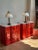Marble Top Red Lacquered Serpentine Chests, a Pair For Sale - Image 9 of 9