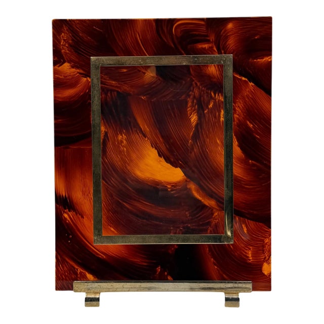 Hollywood Regency Lucite Picture Frame, in the Manner of Gabriella Crespi Italy 1970s For Sale