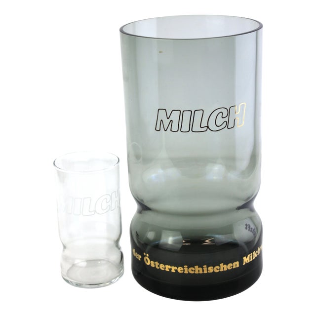 Austrian Industry Cup with Drinking Glass, 1960s, Set of 2 For Sale