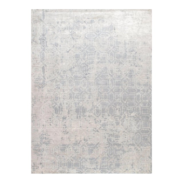 Pasargad Home Beverly Grey Area Rug- 6' 0" X 9' 0" For Sale