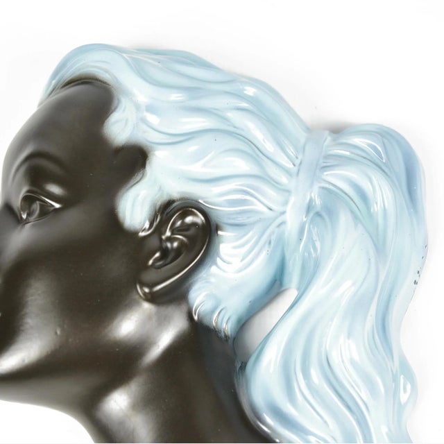 Mid-Century Modern 1950s Ceramic Wall Figure Woman Model 3408, Cortendorf, Germany For Sale - Image 3 of 9