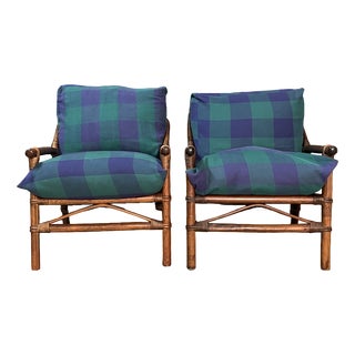 Set of Rattan and Midollino Armchairs, 1950s For Sale