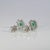 Metal Colombian Emerald Earrings With Earth-Mined Diamond Accents: Solid 14k Gold, 5mm For Sale - Image 7 of 7
