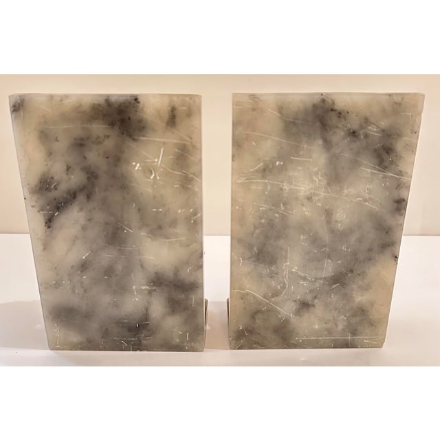 Carved Stone Flower Bookends, Set of 2 For Sale In Miami - Image 6 of 7