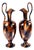 Antique Victorian Majolica Glazed Pottery Ewers attributed to Denby, 1890s, Set of 2 For Sale