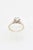 Elegant 14K white gold ring presenting a .35 carat diamond mounted in a traditional four-prong setting flanked by a...