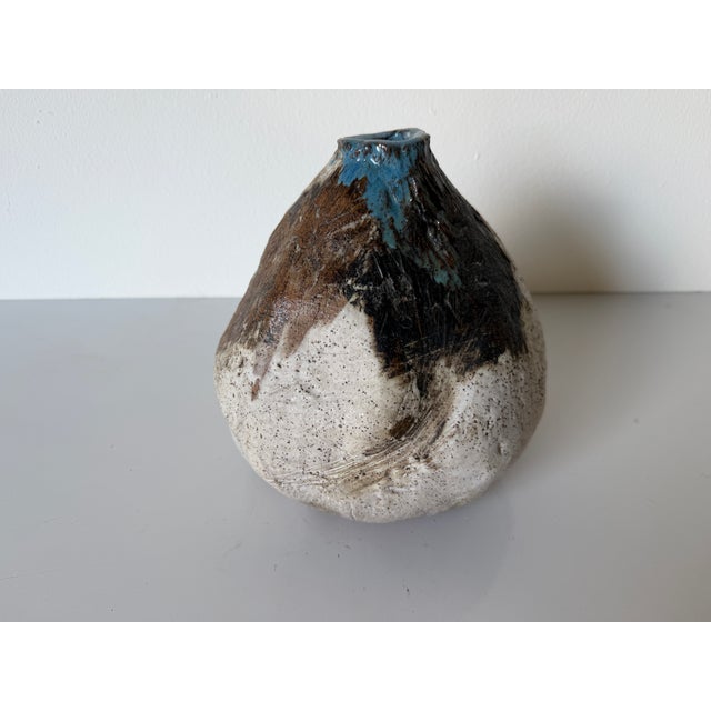 Ceramic Vintage Organic Studio Art Pottery Ceramic Vase For Sale - Image 7 of 13