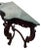 1990s Vintage Victorian Rococo Revival Console Table Carved Mahogany, Green Marble Top For Sale - Image 5 of 13