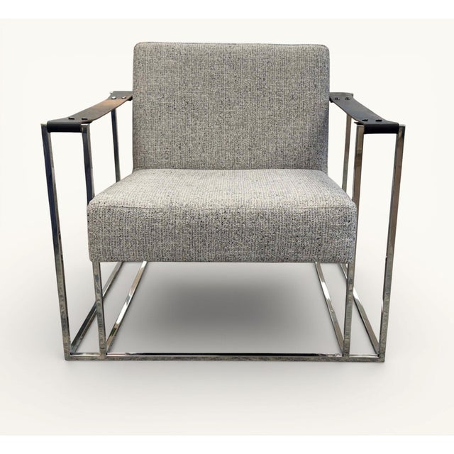 Bernhardt Industrial Modern Bernhardt Dekker Lounge Chairs, a Pair For Sale - Image 4 of 13