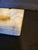 Vintage circa 1970s marble ashtray catchall with beautiful veining and textured channel edge finish.
