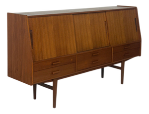 Mid-Century Highboard in Teak