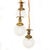 An extraordinary vintage Hollywood Regency triple swag chandelier featuring three dazzling faceted glass globes suspended...