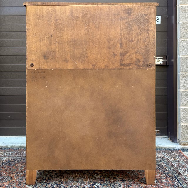 1980s Ethan Allen Country French Solid Birch 6 Drawer Highboy Armoire Dresser (26-5305 Fruitwood) For Sale - Image 16 of 18