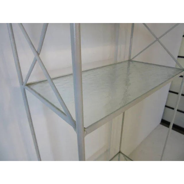 1950s Russell Woodard Iron and Glass Etagere or Bookcase For Sale - Image 5 of 7