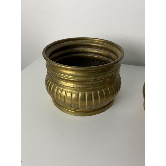 Mid-Century Brass Planters, 1950s, Set of 2 For Sale - Image 4 of 8