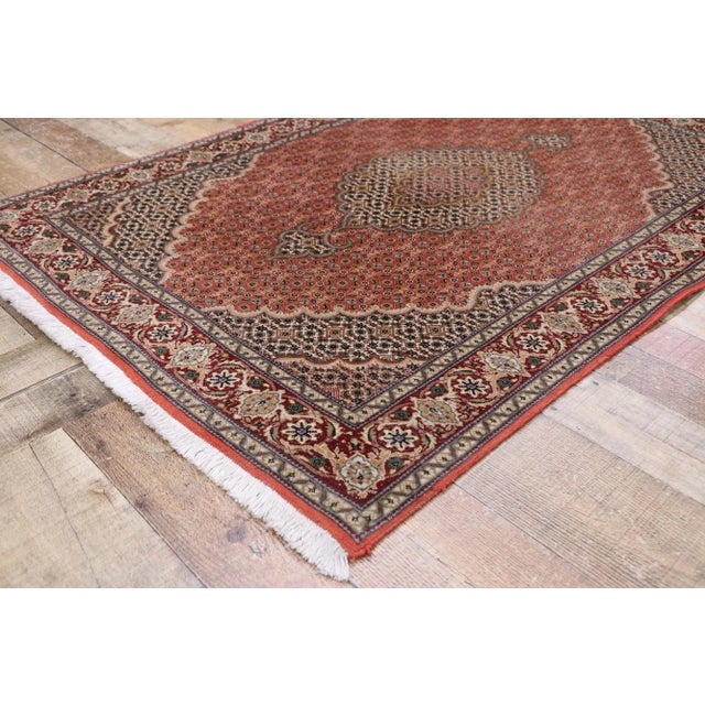 Vintage Persian Mahi Tabriz Rug - 03'04 X 04'09 For Sale In Dallas - Image 6 of 9