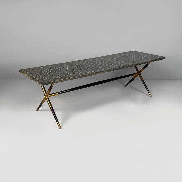 Italian Mid-Century Modern Coffee Table Drawing Tools by Piero Fornasetti, 1960s For Sale - Image 18 of 18