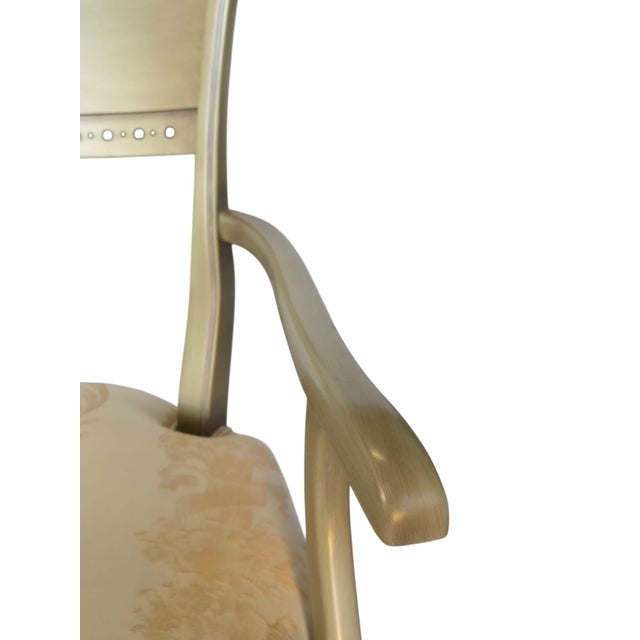 Mid-Century Louis XVI Style Game Table with Green Leather Top and Armchairs, 1960s, Set of 5 For Sale - Image 12 of 18