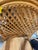 Mid-Century Modern Bamboo Rattan Fan Back Armchair Boho Wicker For Sale - Image 9 of 9