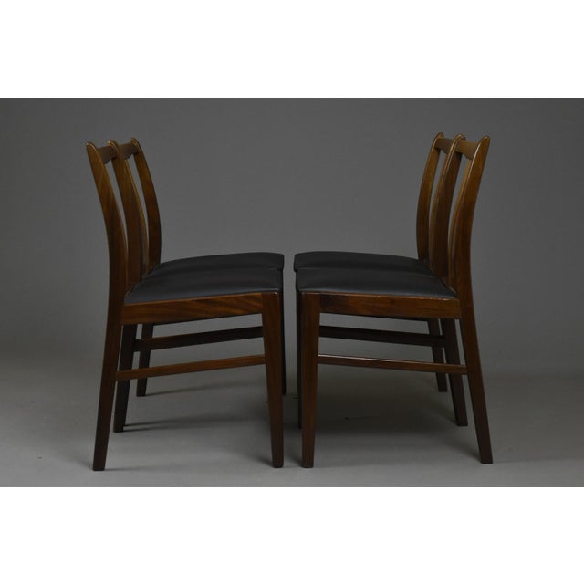 Vintage Danish Dining Chairs in Afromosia Wood, 1960s, Set of 4 For Sale - Image 6 of 16