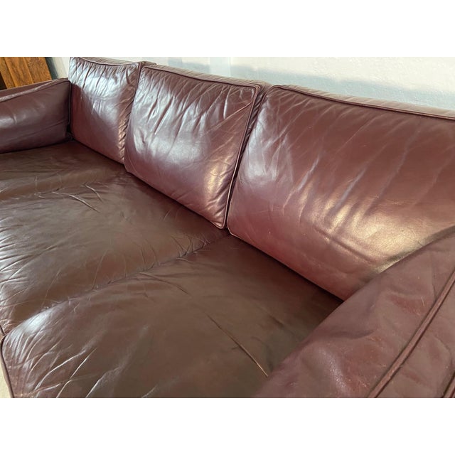 Mid-Century Modern Swedish Burgundy Leather Sofa from Arne Norell, 1960s For Sale - Image 12 of 18