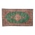 Vintage Green Tabriz-Style Floral Medallion Area Rug For Sale