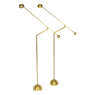 Chrome Counter Balance Floor Lamp, 1970s For Sale