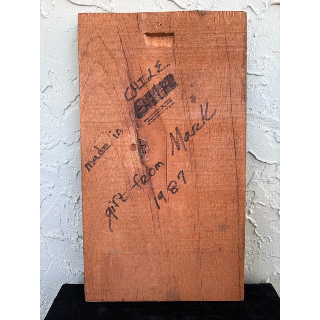 Folk Art 1987 Chilean Hand-Carved & Painted Folk Art Religious Wall Panel Signed F. Andrade For Sale - Image 3 of 11