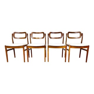 Mid Century Danish Modern Teak Dining Chairs Attributed to Johannes Andersen For Sale