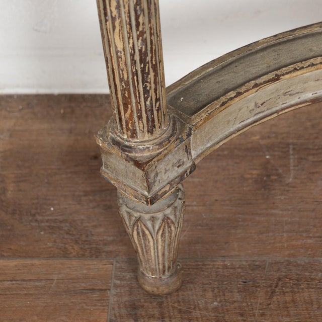 Early 20th Century Swedish Painted Demilune Wall Console With Marble Top For Sale - Image 13 of 13