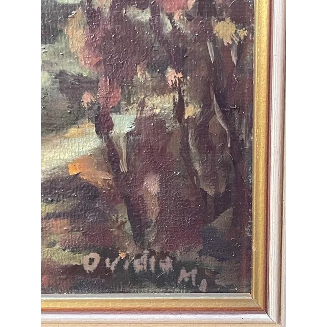 Ovidio Manetti, Rural Night Scene, Oil on Canvas, Framed For Sale - Image 4 of 7