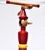 Wood Valet Stands Pinocchio & Jiminy Cricket, 1940s Italian Design For Sale - Image 7 of 13
