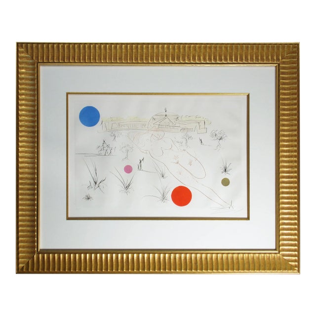 1980s Salvador Dali "Museum of Science and Industry" Hand Signed Etching For Sale
