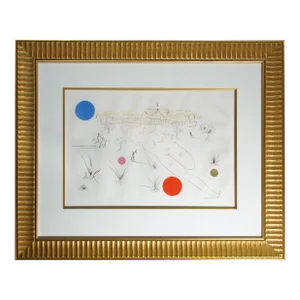 1980s Salvador Dali "Museum of Science and Industry" Hand Signed Etching
