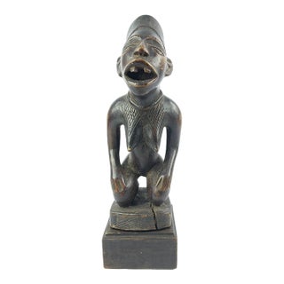 Early 20th Century Kongo Wood Figure on Custom Base For Sale