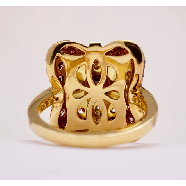 Great Lawn Fancy Colored Diamond Simon Ardem New York Fall Collection Ring For Sale - Image 4 of 11