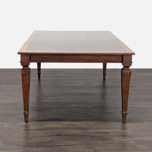 Ethan Allen Goodwin 7-Piece Wood Dining Set With Upholstered Chairs For Sale In San Francisco - Image 6 of 13