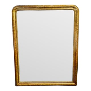 Large Scale Gold Louis Philippe Mirror With Mercury Glass For Sale
