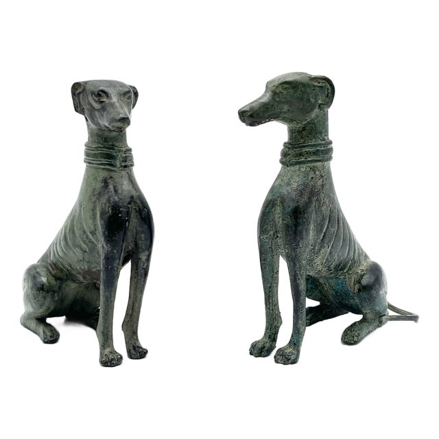 Art Deco Bronze Greyhound Sculptures by Jules Edmond Masson, France, 1930 For Sale