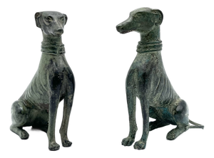 Art Deco Bronze Greyhound Sculptures by Jules Edmond Masson, France, 1930