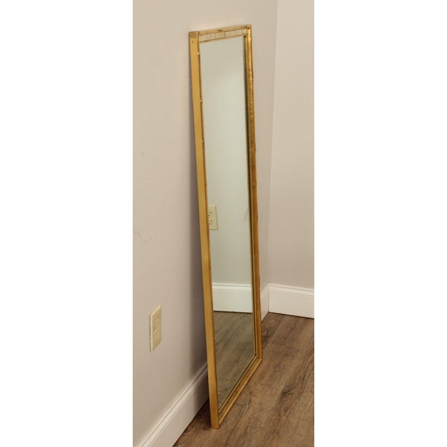 1970s LaBarge Hollywood Regency Gold Faux Bamboo FullLength Mirror