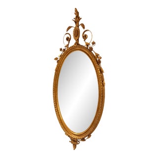 Adams Style Oval Wall Mirror For Sale